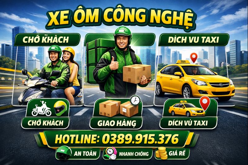 Dịch Vụ Đặt Xe Công Nghệ Grab ☎️ 0389915376