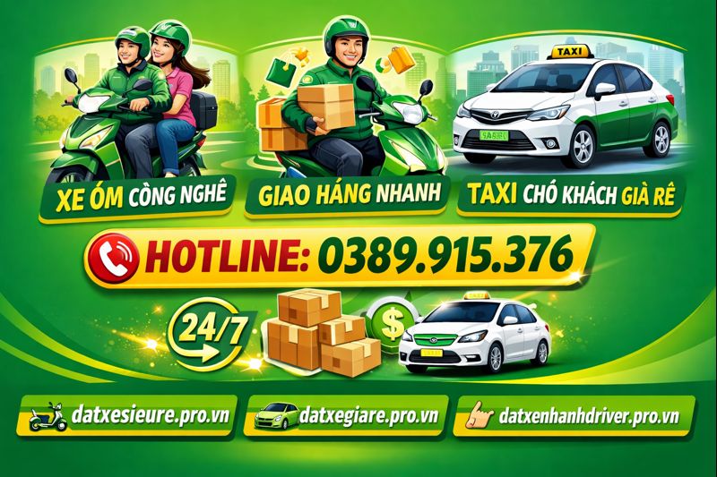 Grab Taxi Vĩnh Long, Grab Xe Máy, Grab Xe Ôm Siêu Tốc ☎️ 0389915376