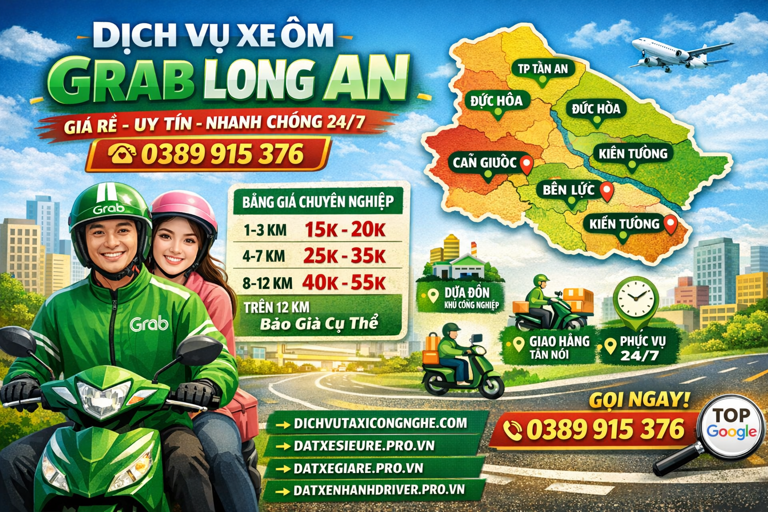 Dịch Vụ Xe Ôm Grab Vĩnh Long ☎️ 0389915376